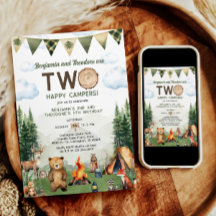 Happy Camper Doppelter Geburtstag