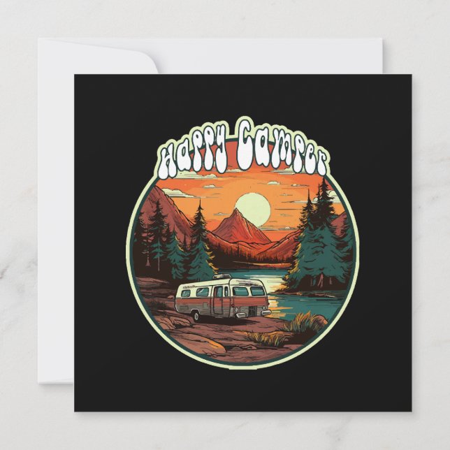 Happy Camper Einladung (Rückseite)