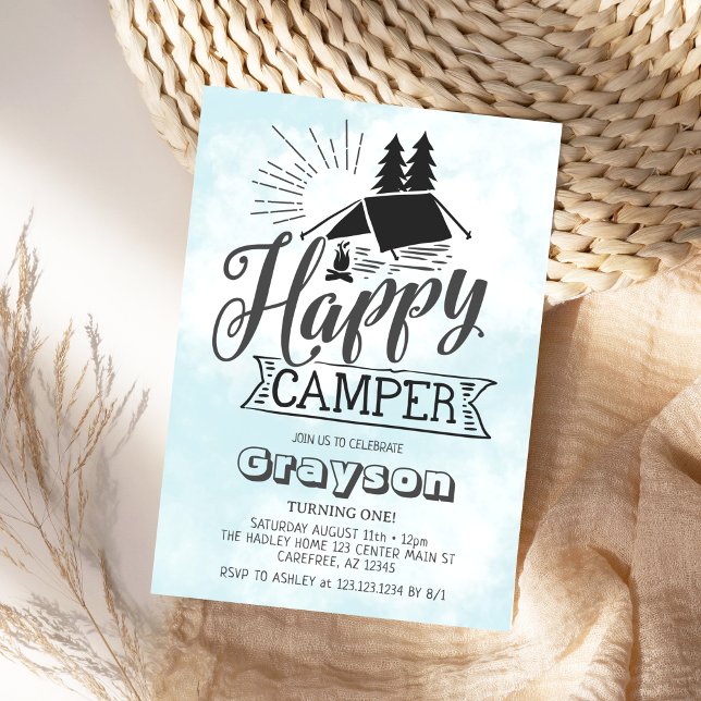Happy Camper Einladung zum Geburtstag (Von Creator hochgeladen)