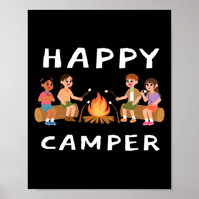 Happy Camper - Freude an der Natur Poster (Vorne)