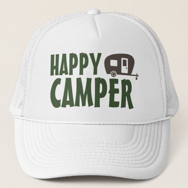 Happy Camper für Camping und Rving Truckerkappe (Vorderseite)