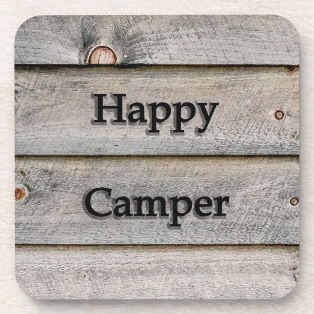 Happy Camper Getränkeuntersetzer (Vorderseite)