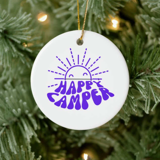 Happy Camper Keramik Ornament (Baum)