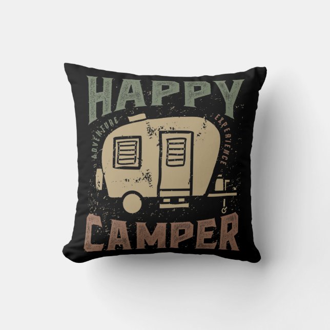Happy Camper Kissen (Vorderseite)