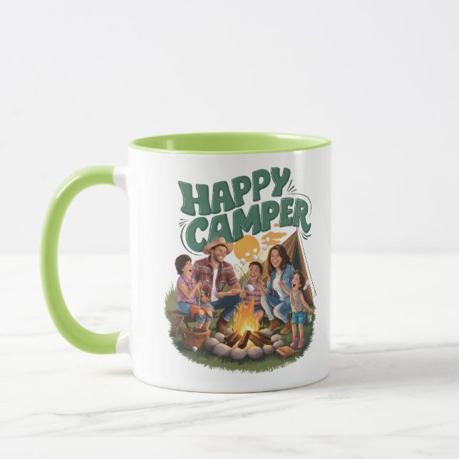 Happy Camper Kleinkind T - Shirt (1) Tasse (Links)