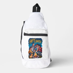 Happy Camper Kleinkind T - Shirt (3) Crossbody Bag