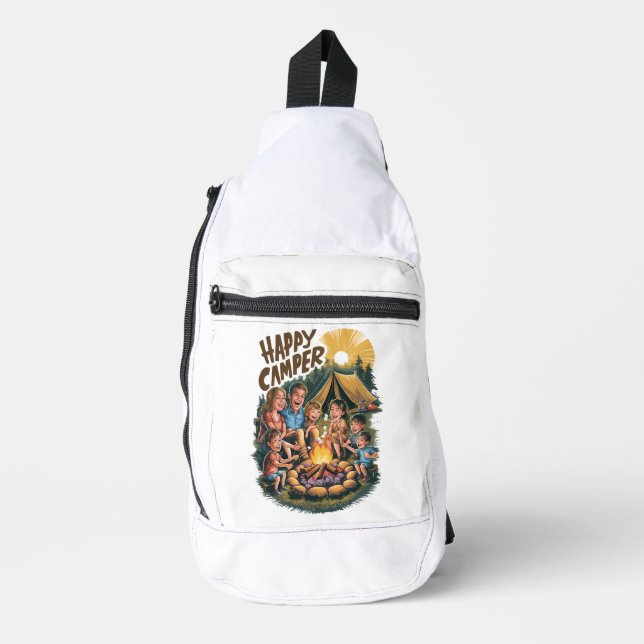 Happy Camper Kleinkind T - Shirt (6) Crossbody Bag (Vorderseite)
