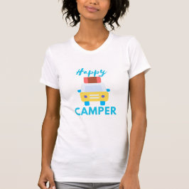 Happy Camper mit Gelb/Weiß Auto mit Gepäck T-Shirt