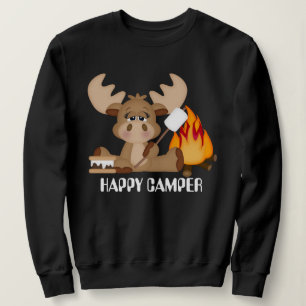Happy Camper Moose Sweatshirt