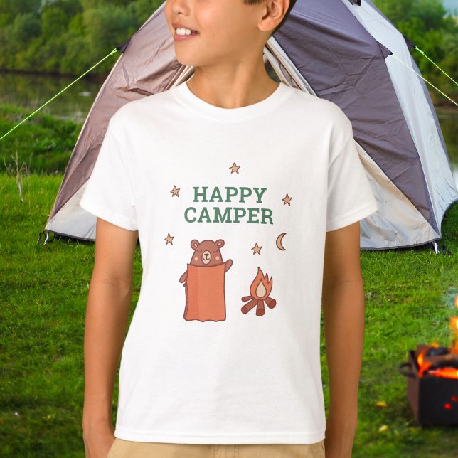 Happy Camper Niedlich Bären Camping Geburtstag T-Shirt (Von Creator hochgeladen)
