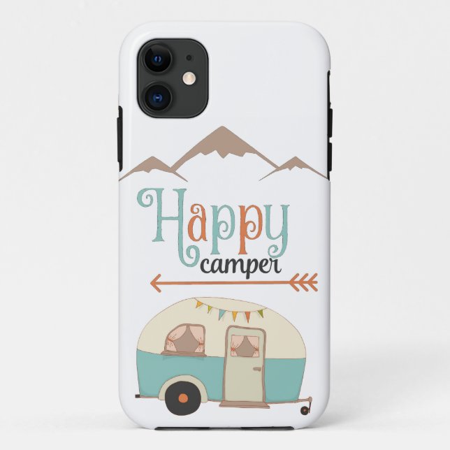 Happy Camper Niedlich Retro RV Case-Mate iPhone Hülle (Rückseite)