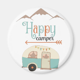 Happy Camper Niedlich Retro RV Magnet