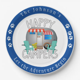 Happy Camper, Personalisierte Camping Teller
