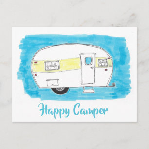 Happy Camper Postcard Postkarte