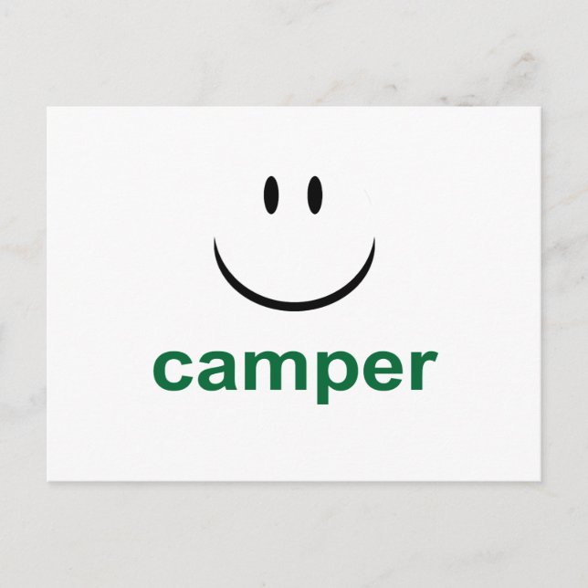 Happy Camper Postkarte (Vorderseite)