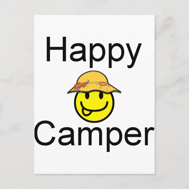 Happy Camper Postkarte (Vorderseite)