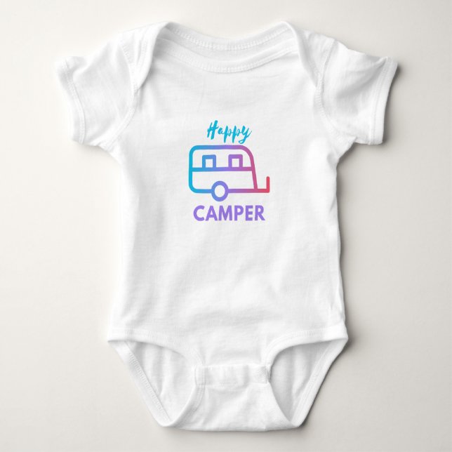 Happy Camper Pull Behind Adventure Baby Strampler (Vorderseite)