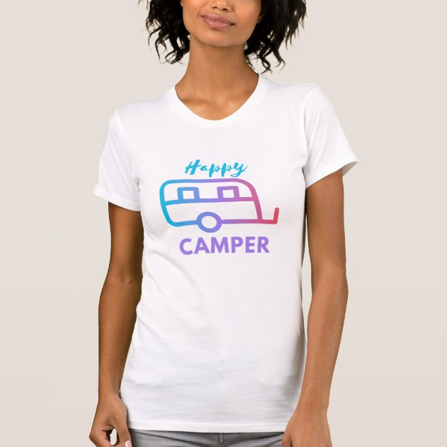 Happy Camper Pull Behind Adventure T-Shirt (Vorderseite)
