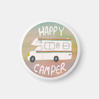 Happy Camper Rainbow RV Sunset Motorhome RV