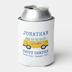 Happy Camper Retro RV bleu Glacière personnalisé