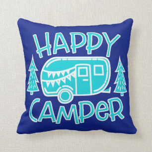 Happy Camper RV Life Travel Trailer Motorhome Kissen