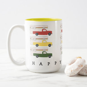 HAPPY CAMPER RV Motorhome Camping Rasta Zweifarbige Tasse