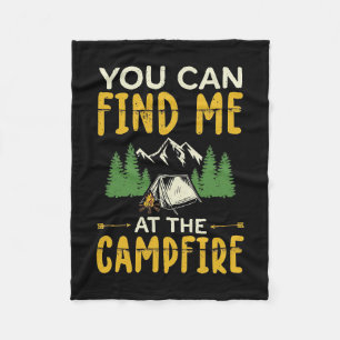 Happy Camper Sie finden mich auf dem Campfire Fleecedecke