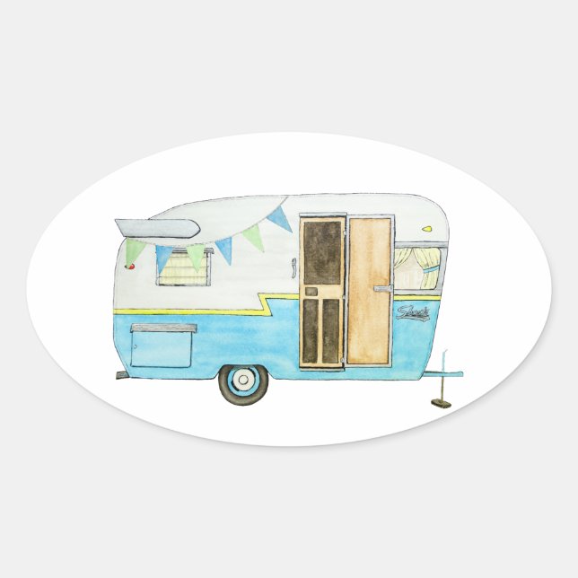 Happy Camper Stickers (Vorderseite)