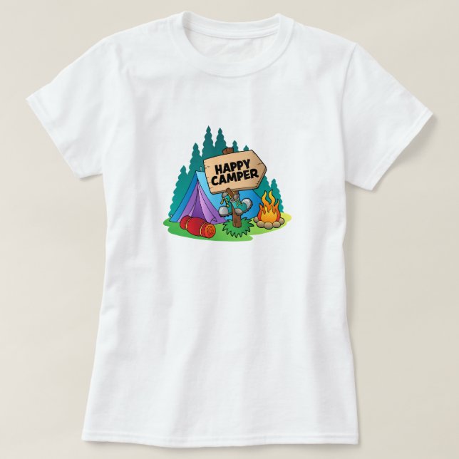 Happy Camper T - Shirt (Design vorne)