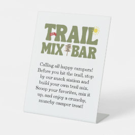Happy Camper Trail Mix Bar Kids Birthday Sockelschild