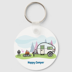 Happy Camper Trailer Schlüsselanhänger