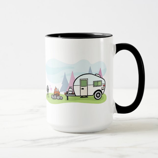 Happy Camper Trailer Tasse (Rechts)