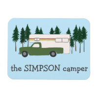 HAPPY CAMPER Truck Camping RVing Motorhome Bäume