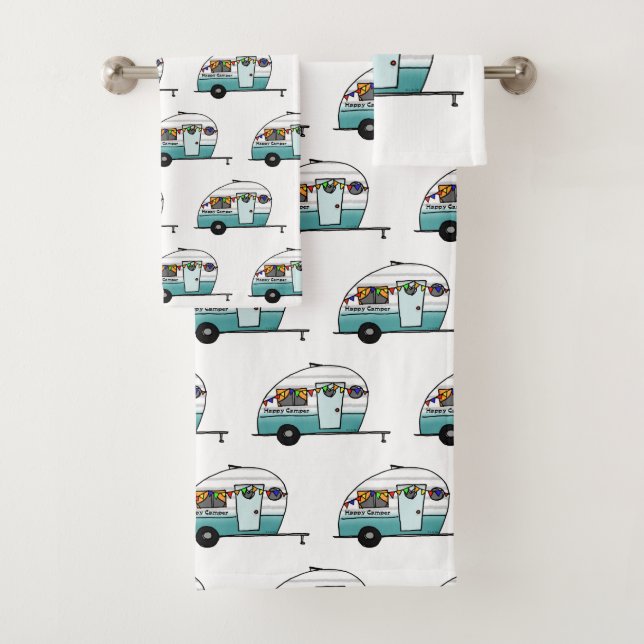 Happy Camper van Badhandtuch Set (Insitu)