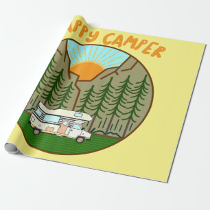 Happy Camper - Vanlife Grafik #7 Geschenkpapier