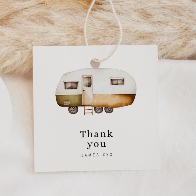 Happy Camper Vielen Dank Geschenkanhänger (Von Creator hochgeladen)