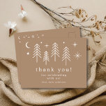 Happy Camper Vielen Dank Postkarte<br><div class="desc">Die wunderschöne "Happy Camper" Babydusche, die perfekt zum Feiern der Ankunft Ihres Kleinen geeignet ist. Dieses charmante Design besticht durch ein skurriles Camping-Thema, das mit einer Illustration von Bäumen, Mond und Sternen abgerundet wird. Ob Sie eine Babydusche im Außenbereich planen oder einfach nur die Ästhetik des Campings Liebe haben, unser...</div>