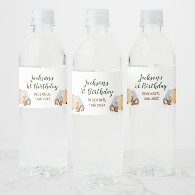 Happy Camper Woodland Geburtstag Wasser Flasche Et (Flaschen)
