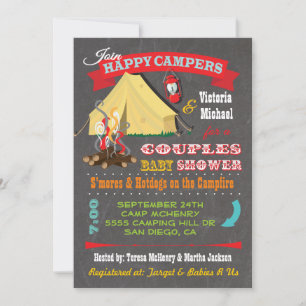 Happy Campers Baby Shower Einladungen