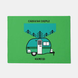 Happy Campers Caravanning Funny Caravans Two-Tone Fußmatte