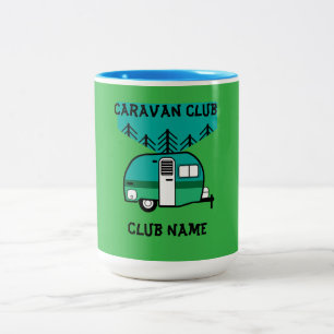 Happy Campers Caravanning Funny Caravans Zweifarbige Tasse