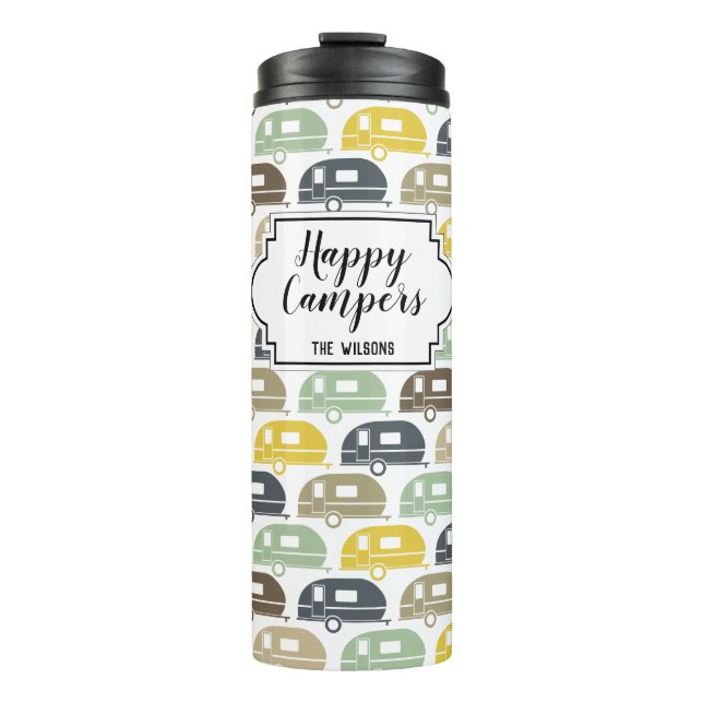 Happy Campers Custom Camping Thermosbecher (Vorderseite)