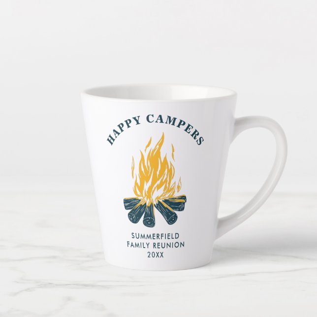 Happy Campers Family Wiedersehen Custom Milchtasse (Rechts)