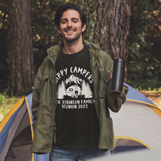 Happy Campers - Funny Family Reunion T-Shirt (Von Creator hochgeladen)