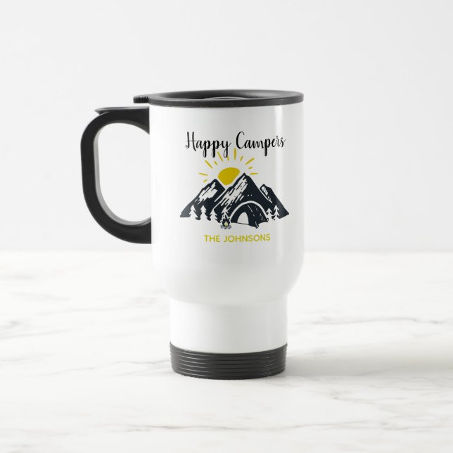 Happy Campers personalisiertes Custom Camping RVin Reisebecher (Links)
