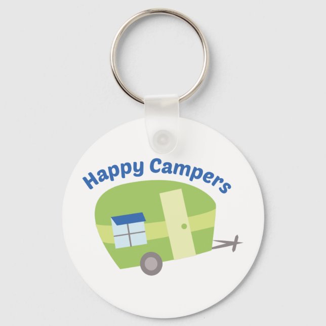 Happy Campers Schlüsselanhänger (Vorderseite)