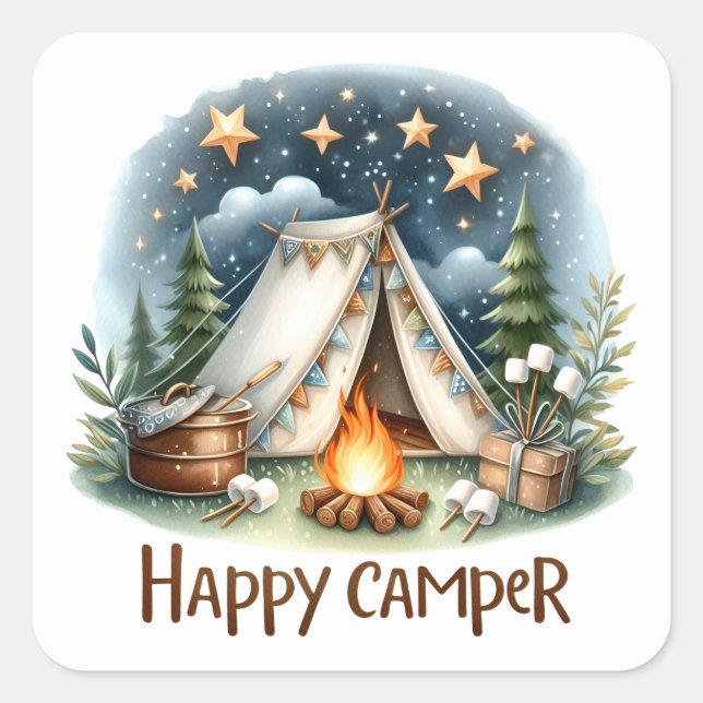 Happy Campers Summer Stickers (Vorderseite)