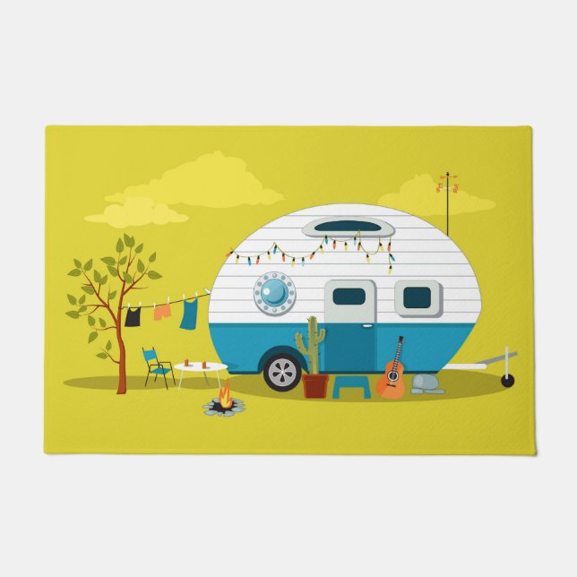 Happy Campers Trailer Fußmatte (Vorderseite)