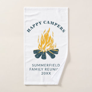 Happy Campers Vacation Family Trip Custom Camping Handtuch