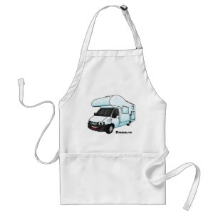 Happy campervan Cartoon Illustration Schürze